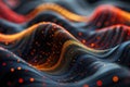 Computer Generated Image of Waves and Dots Royalty Free Stock Photo