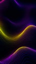 Computer Generated Image of Wavy Lines. Generative AI. Royalty Free Stock Photo
