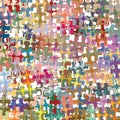 Computer generated loose, puzzle pieces based abstract pattern Royalty Free Stock Photo