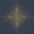 Computer generated phyllotaxis dotted helix flow fractal vector. Futuristic minimalistic layout. Conceptual generative Royalty Free Stock Photo