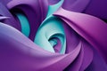 Purple and teal Halloween swirl abstract 3D illustration background.