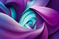 Purple and teal Halloween swirl abstract 3D illustration background.