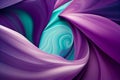 Purple and teal Halloween swirl abstract 3D illustration background.