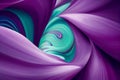 Teal and purple Halloween swirl abstract 3D illustration background.