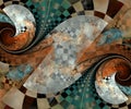 Computer generated unique colorful fractal artwork