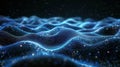 Computer Generated Waves in Blue