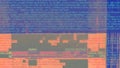 Computer glitch program failure color script text