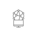 Computer global connection vector icon symbol isoalted on white background