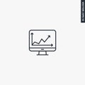 Computer graph, linear style sign for mobile concept and web design