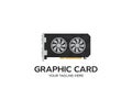 Computer graphic card, graphics card GPU logo design. Professional gaming graphic card. IT hardware. Computer gaming powerful grap