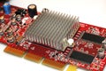 Computer graphic card isolated on white background Royalty Free Stock Photo