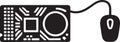 Computer graphic mouse technology device digital accessory hardware equipment pc icon Royalty Free Stock Photo