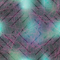 Computer Grid Matrix pattern on blurred background