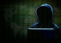 Computer Hacker Committing Cybercrime on the Internet