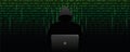 computer hacker cybercrime concept with binary code web backgrou