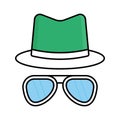 Computer hacker Fill color vector icon which can easily modify or edit Royalty Free Stock Photo