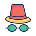 Computer hacker Isolated Vector icon which can easily modify or edit Royalty Free Stock Photo