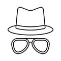 Computer hacker Outline vector icon which can easily modify or edit Royalty Free Stock Photo