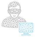 Computer Hacker Polygonal Frame Vector Mesh Illustration Royalty Free Stock Photo