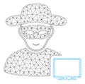 Computer Hacker Polygonal Frame Vector Mesh Illustration Royalty Free Stock Photo