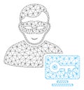 Computer Hacker Polygonal Frame Vector Mesh Illustration Royalty Free Stock Photo
