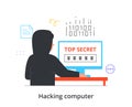 Computer hacking concept