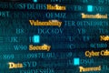 Computer hacking concept. Network security. Computer crimen.