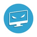computer hacking icon in badge style. One of cyber security collection icon can be used for UI, UX Royalty Free Stock Photo