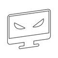 computer hacking icon. Element of cyber security for mobile concept and web apps icon. Thin line icon for website design and Royalty Free Stock Photo