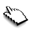 Computer hand cursor 3d Royalty Free Stock Photo