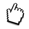 Computer hand cursor 3d Royalty Free Stock Photo