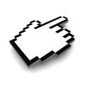 Computer hand cursor 3d Royalty Free Stock Photo