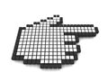 Computer hand cursor 3d Royalty Free Stock Photo