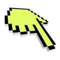 Computer hand cursor 3d Royalty Free Stock Photo