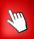 Computer hand cursor Royalty Free Stock Photo