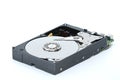 Computer Hard Disk Drive With Open Cover on White Background Royalty Free Stock Photo