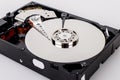 Computer Hard Drive Closeup, Isolated Royalty Free Stock Photo