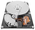 Computer hard drive isolated on white. Royalty Free Stock Photo