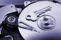 Computer hard drive and key Royalty Free Stock Photo