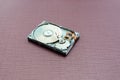 Computer harddisk drive inside view Royalty Free Stock Photo