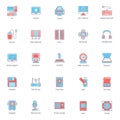 Computer Hardware Flat Icons Pack Royalty Free Stock Photo