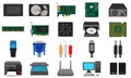 Computer Hardware icon pack, premium quality isolated vector image Royalty Free Stock Photo