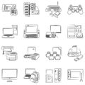 Computer hardware icons