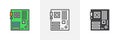 Computer hardware, motherboard icon