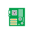 Computer hardware, motherboard vector icon Royalty Free Stock Photo