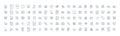 Computer hardware line icons collection. Processor, Motherboard, Graphics, Memory, Storage, Power, Cooling vector and