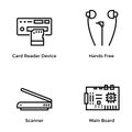 Computer Hardware Vector Icons Collection Royalty Free Stock Photo