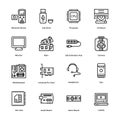 Computer Hardware Vector Icons Pack Royalty Free Stock Photo