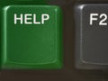 Computer help key in green colors