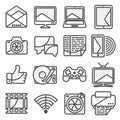 Computer icon in linestyle Royalty Free Stock Photo